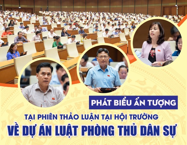 PHÁT BIỂU ẤN TƯỢNG TẠI PHIÊN THẢO LUẬN TẠI HỘI TRƯỜNG VỀ DỰ ÁN LUẬT PHÒNG THỦ DÂN SỰ